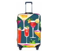 KLJnmbb Tropical Cocktail Print Suitcase Cover Elastic Washable Anti Scratch Luggage Protector Dustproof Stylish