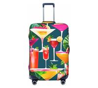 KLJnmbb Tropical Cocktail Print Universal Suitcase Cover Luggage Protector Elastic Washable Travel Luggage Cover