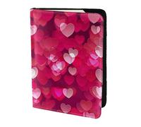 KLJnmbb Valentine's Day Love Heart Print 5.5in Passport Travel Document Wallet Secure Compact Stylish for Men and Women
