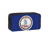 KLJnmbb Virginia State Flag Print Lightweight Case Stationery Organizer Pouch Office Travel Commute Home Gifting