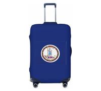 KLJnmbb Virginia State Flag Print Stretchable Suitcase Universal Elastic Luggage Protector Sleeve Vacation Travel