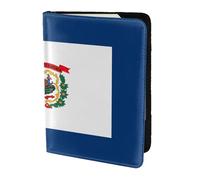 KLJnmbb West Virginia State Flag Print 5.5in Passport Travel Document Wallet Secure Compact Stylish for Men and Women