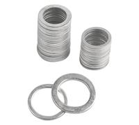 KLJUddGY Flat washers 20pcs Gaskets Washers M6-m26 Silver Aluminum Washers Plug Oil Sealing Rings Gaskets Fastener Wider Flat Washer 10x14x1mm Very stable