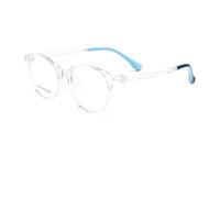 KLJUddGY Kids Eyewear Frames Clear Non Prescription Eyeglasses Plastic Glasses Spectacles for Computer Reading Glasses Comfortable Unisex(Light Blue)