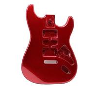 KLKL Okoume Wood/poplar Wood Red Color Guitar Body High Gloss Electric Guitar Barrel Accessory Guitar Parts Poplar Wood Guitar Builder Kit (Color : Metallic red)