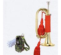 KLKL Standard Trumpets B- flat Bugle Charge Trumpet Trumpet Musical Horn Brass Big Step Division Horn Trumpet Instrument (Color : 02)