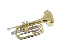 KLKL Standard Trumpets Bb Marching Trombone With Hard Case Mouthpiece Lacquer Silver Nickel Plated Trombones Musical Instruments Trumpet Instrument (Color : Lacquer)