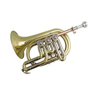 KLKL Standard Trumpets Rotary Bb Cornet Musical Instruments Yellow Brass Cornet Trumpet With Case And Mouthpiece Trumpet Instrument