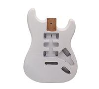 KLKL White Color ST Guitar Body Poplar Wood Electric Guitar Barrel High Gloss Finish Guitar Accessory 5. 7cm Pocket Width Guitar Builder Kit
