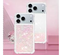 KLKLKTT Clear Glitter Liquid Quicksand Phone Case For iPhone 17 Air 16 PM 15 14 Plus 13 12 11 Pro Max 16e Anti Protective Cover,YB,LS,L10,for iPhone 11