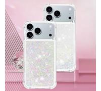 KLKLKTT Clear Glitter Liquid Quicksand Phone Case For iPhone 17 Air 16 PM 15 14 Plus 13 12 11 Pro Max 16e Anti Protective Cover,YB,LS,L06,for iPhone 13 Pro Max