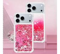 KLKLKTT Clear Glitter Liquid Quicksand Phone Case For iPhone 17 Air 16 PM 15 14 Plus 13 12 11 Pro Max 16e Anti Protective Cover,YB,LS,L09,for iPhone 16 Plus