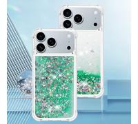 KLKLKTT Clear Glitter Liquid Quicksand Phone Case For iPhone 17 Air 16 PM 15 14 Plus 13 12 11 Pro Max 16e Anti Protective Cover,YB,LS,L07,for iPhone 16 Pro Max