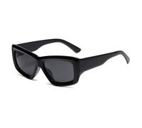 KLKLKTT Rectangle Cat Eye Sunglasses for Women Men Retro Fashion Eyewear Thick Frame Comfortable Fit Outdoor Driving
