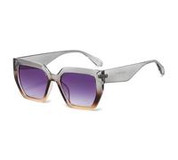 KLKLKTT Retro Square Leopard Gradient Women Sunglasses Personality Contrast Thick Frame Fashion Trend Men Shades Uv400