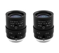 KLKNE 2X 3MP HD CCTV Camera Lens 2.8-12mm Varifocal Manual Zoom Focus Mount for Industrial Security Cameras