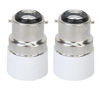 KLKNE 2X B22 to E14 Screw LED Light Bulb Socket Adapter Converter