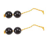 KLKNE 2X Rhythmic Ball,Egg Shaker Double Percussion,Kashaka Instrument,Musical Ball Drum Ball, Shaker Rattle,Black