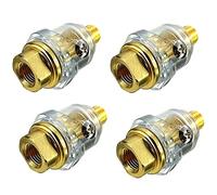 KLKNE 4Pcs Mini Oiler Pneumatic Tool Replacement 1/4Inch NPT Oiler Oil Lubricator for Air Compression Air Tool Oiler -Yellow