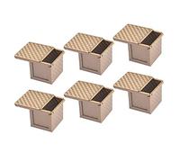 KLKNE 6X Square Loaf Pan with Lid Toast Mold Bread Pan Pullman Loaf Pan with Cover Non-Stick Mini Water Cube