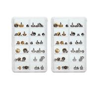 KLKNE 80PCS Watch Crowns Watch Waterproof Replacement Assorted Repair Tools with Box