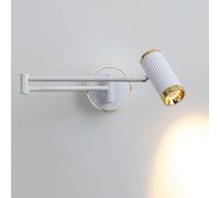 KlkrzJwy 7W LED Aluminum Wall Sconce Bedside Wall Mounted Reading Light Nordic Minimalism Swing Arm Wall Lamp Hardwired Wall Lights Vanity Lighting Fixtures for Living Room Restaurant Loft