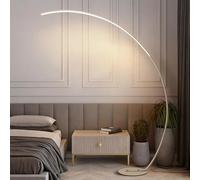 KlkrzJwy Arc Floor Lamp Modern 65" Fishing Pole Floor Light LED Dimmable Standing Lamp with Round Iron Base Acrylic Shade Tall Light for Living Room Bedroom Study Dining Room