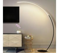 KlkrzJwy Arc Floor Lamp Modern 65" Fishing Pole Floor Light LED Dimmable Standing Lamp with Round Iron Base Acrylic Shade Tall Light for Living Room Bedroom Study Dining Room