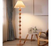 KlkrzJwy Mid Century 61" Fabric Floor Lamp Iron Body Floor Light Linen Tall Lamp With Foot Switch E26 Dimmable Standing Light For Study Living Room Bedroom Dining Room Villa