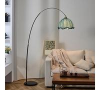 KlkrzJwy Mid Century 70.9" Fabric Floor Lamp Iron Arc Adjustable Floor Lamp E26 Dimmable Tall Lamp with Foot Switch Linen Standing Light for Study Living Room Bedroom Dining Room