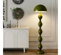 KlkrzJwy Modern 59.1" Globe Floor Lamp Iron Floor Light Wavy Body Standing Lamp with LED E26 Dimmable Contemporary Spherical Shade Tall Light for Living Room Bedroom Study Villa