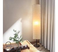 KlkrzJwy Wabi-sabi 45.7" Rice Paper Floor Lamp Beige Floor Light Plastic Base Standing Lamp with E26 Dimmable Paper Tall Light for Living Room Bedroom Study Tearoom Soft Ambient Lighting