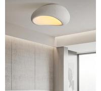 KlkrzJwy Wabi-sabi Ceiling Lamps Nordic Ceiling Lamp Minimalist Restaurant Ceiling Light 17.7 Inch Flush Mount Ceiling Lighting White Ceiling Light Fixtures E26 Base for Bedroom Hallway Entryway