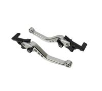 KLKWSFGFZK Adjustable CNC Brake Lever for Scooters Electric Bike D7YA GY6 Modified Parts Adjustable Double Disc Brake Motorcycle Handle Lever Motorbike Parts(Silver)