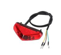 KLKWSFGFZK Motorcycle Turn Signal Rear Light Pit Dirt Bike Quad ATV Stop Taillight For Mini Motorbike LED Tail License Plate Light 12V Rear Brake Lamp Waterproof(1pc 9Leds Red Amber)