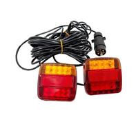 KLKWSFGFZK Rear Combination Light 1Set Universal 12V Rear Towing Trailer Tail Light 7.5M+2. Cable EN Pin Brake Stop License Number Plate Lamp Waterproof Rears Bumper Lights
