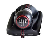 KLKWSFGFZK Stick Shift Knob for A3 S3 2001 2002 2003 5 6 Speed Gear Shift Shifter Lever Knob Gaiter Boot Cover Case Collar(Black-5Speed-Red)
