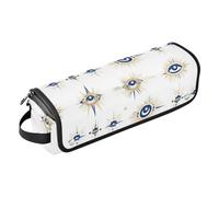 KLL 2 in 1 Hair Tools Organizer and Heat Resistant Mat Portable Travel Carrying Case for Hot Tools Curling Iron Flat Irons Hair Volumizer Styler, Evil Eye Magic Occult