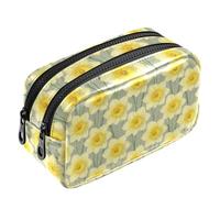 KLL 2-in-1 Pencil & Makeup Bag,Large Pouch for Girls Students Women | lightweight stationery cosmetic pouch for daily-use Flowery 60s 70s Aesthetic