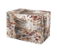 KLL 3D cat Maple Metal Dog Crate Covers Privacy Kennel Covers Roller Shades 42 Inch