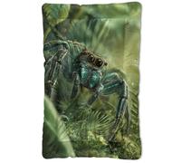 KLL 3D Spider Green Washable Dog Cat Bed Non-Slip Soft Comfortable Pet Bed for Large Jumbo Medium Small Dogs 24" x 18"