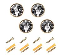 KLL 4 Pack Hardware for Cabinets and Drawers All Seeing Eye Moon Phase Art | Boho Hardware,Dresser Drawer Pulls, for Cupboards 1.26"
