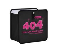 KLL 404 Error Life Not Found Hanging Foldable Blue Trash can Hanging car Garbage can with lid bin Trash Fit for All Cars