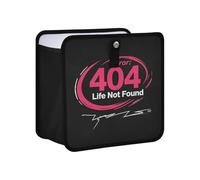 KLL 404 Error Life Not Found Rock Style Hanging Foldable Automotive Garbage Can Hanging Garbage can with lid bin Trash for SUV, Truck & Minivan