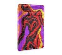 KLL Absrtact Art Desperate Man leather slim small wallets With Cash Slot RFID Blocking card case for men&women cartera para mujer