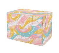KLL Abstract Pastel Color Waves Crate Covers for Dog Cages Kennel Cover Rollers Shades 48 Inch