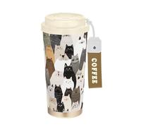 KLL Aesthetic Ragdoll Cats White Stainless Steel Coffee Tumbler With Lids designed Togo Coffee Mug For Hot And Cold 17 oz Leakproof