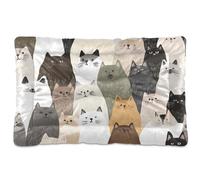 KLL Aesthetic Ragdoll Cats White Washable Dog Cat Bed Soft Anti-Slip Pet Kennel Beds for Large Jumbo Medium Small Dogs 36" x 24"