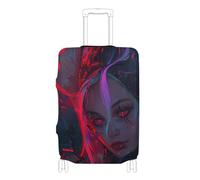 KLL American Vintage Devil Girl Elastic suitcases covers for luggage Anti Scratch suitcase elastic cover suitcase protector Fit 18-32 Inch Luggage, American Vintage Devil Girl, S 18-20 in