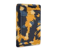 KLL Animal Chimpanzee Fur Print Brown Black womens slim wallet with money clip RFID Blocking credit card holder wallet for men&women carteras para hombre